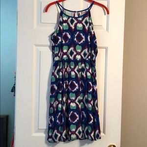 Open back printed dress